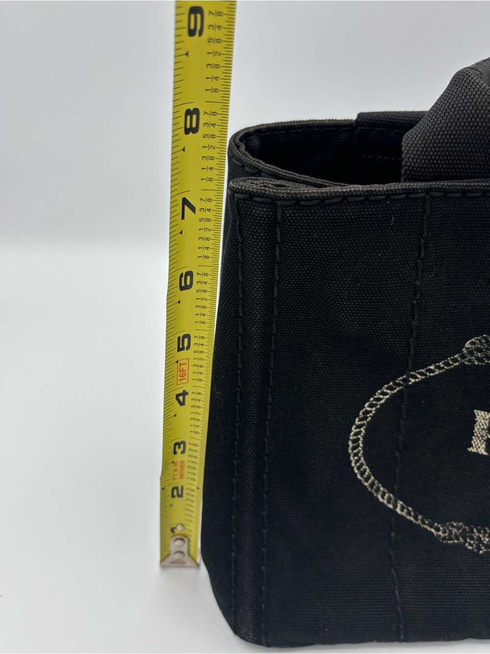 Prada Canapa Black Canvas Tote - Authentic - Picture 13 of 15